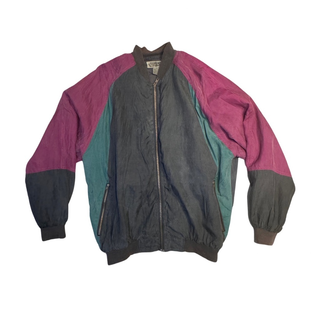 Vintage Robert Stock Silk Bomber Jacket